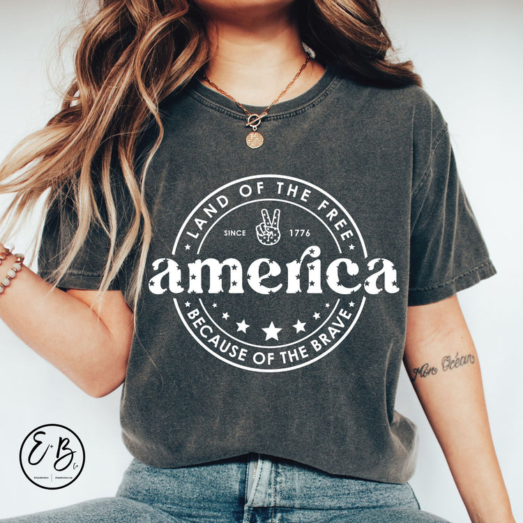 Land of the Free America Unisex Garment-Dyed Comfort Colors© T-shirt