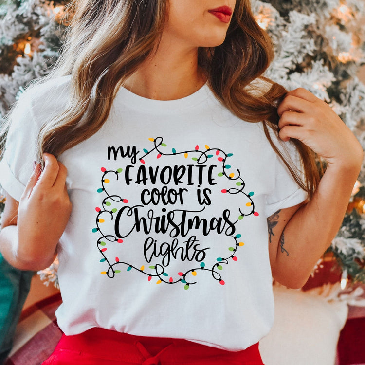 My Favorite Color is Christmas Lights T-Shirt - Unisex Fit
