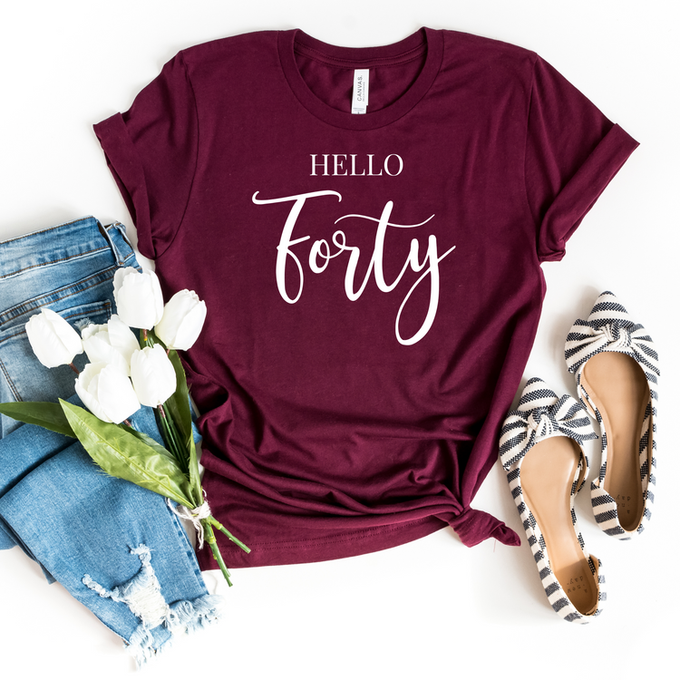 Hello Forty Cotton T-shirt