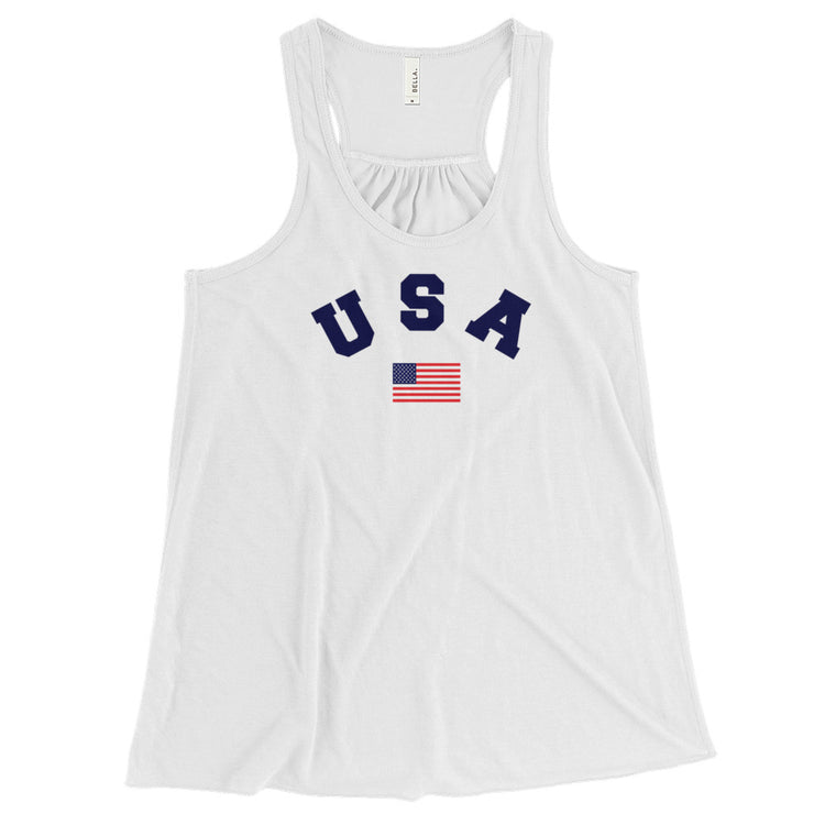 Women's USA Flowy Racerback Tank Top